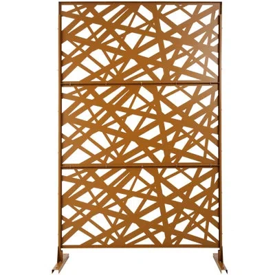 Hanni Privacy Fence Panels For Patio & Dining Space - 48"76 76" H Screen Ideal Various Indoor Settings Met In Brown