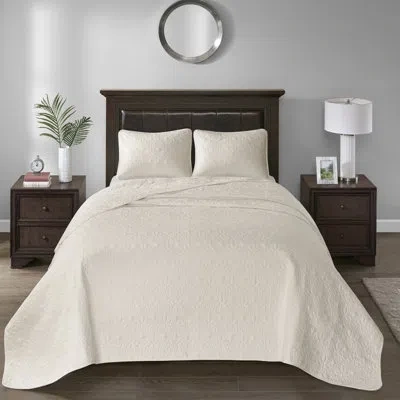 Hanni Queen Size Cream Reversible Bedspread - Pre-washed Cotton Filling For Warmth, Quilting Elegance, Ove In Brown