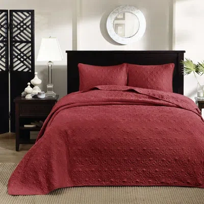 Hanni Reversible Bedspread In Red Queen - Quilting Attraction Pre-washed Cotton Filling Relaxation Oversiz