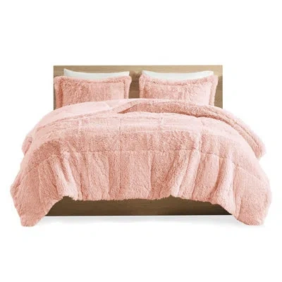 Hanni Shaggy Comforter - Reverse, Blush Color Long Fur , Interior