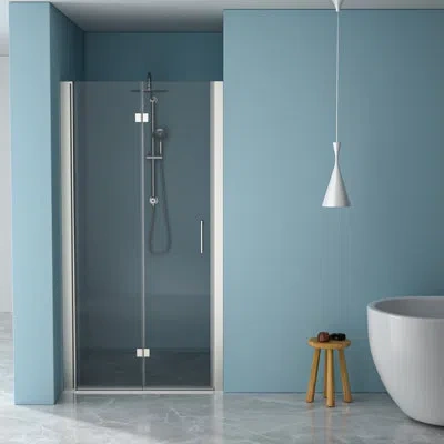 Hanni Shower Door With Tempered Glass 34"w, Brushed Nickel - Space Saving, Adjustable, Finish Enticing