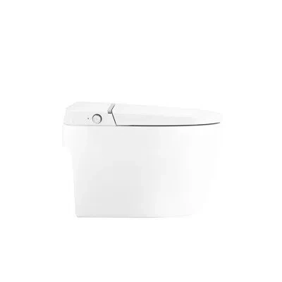 Hanni Smart Toilet With Night , Heated Seat, Self-cleaning Nozzle, Off Flush, Silent Slow Down, Auto Flush In Silver