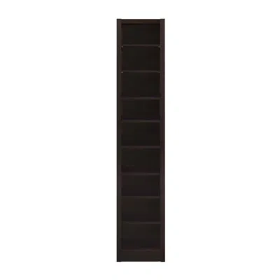 Hanni Space Rectangular 8-shelf Bookcase With Cappuccino Finish, Scratch- Veneer, For Displaying Video Gam