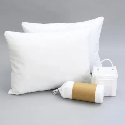 Hanni Split Bedding Collection - 2 Pillows, Smooth Sheet , Mattress Protectors For A Clean And Protected B In White