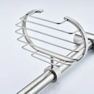 Hanni Stainless Steel Shower With Handheld And 8" Rain - Corrosion Proof Dual Head Adjustable Slide Bar In Silver