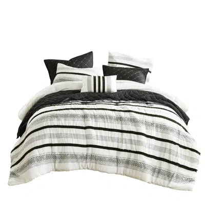 Hanni Stripe Comforter And Quilt - Full/queen, Microfiber, Versatile Charming Bedroom Decor Bedding For Fu In Multicolor
