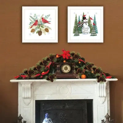 Hanni Stunning 2 Teen Bedroom Wall Art - White Framed, Multicolor, Wood & Paper Decor For Home Office