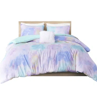 Hanni Tie Dye Bedroom For With Piped Edge Pillow Printed Duvet Cover Sham In Aqua