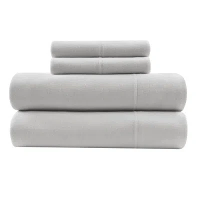 Hanni Twin Grey 3 Pcs All Season Sheet - Cotton Knit, Soft Like Your Tee, Absorbent In Summer, Warm Winter In Gray