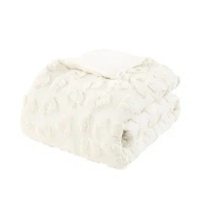 Hanni Twin/twin Xl Comforter - Blue Shaggy Long Fur, Mini For Soft In White