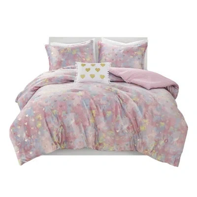 Hanni Twin/twin Xl Comforter With Metallic Print - Ultra Soft & 1" Flange Pillowcase Printed Bedding Pillo In Multi