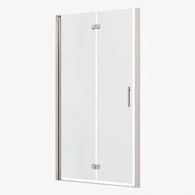Hanni Universal Pivot Shower Door - 1 3/8" Adjustment, 1/4" Tempered Glass, 36000 Times Examined Open/clos In White