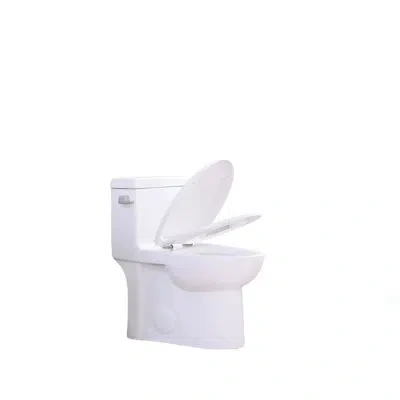 Hanni Water Saving 1.28 Toilet, Elongated Comfortable Design, Seat, 1000 Gram Flushing, Gloss 003s, Floor  In Silver