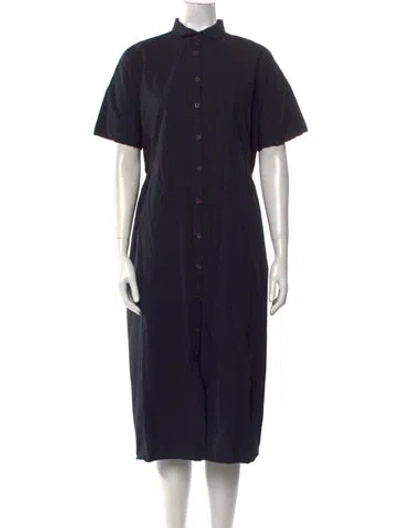 Pre-owned Hannoh Wessel Button Down Midi Length Dress W/ Tags W/ Tags In Blue