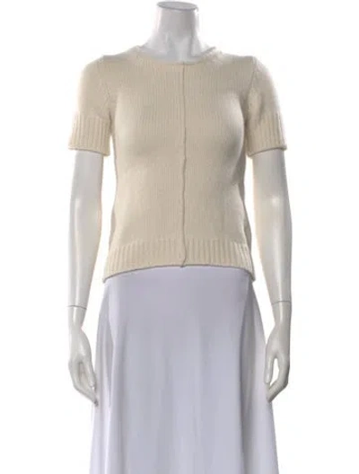 Pre-owned Hannoh Wessel Cashmere Crew Neck Sweater W/ Tags In Neutral