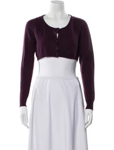 Pre-owned Hannoh Wessel Cashmere Crew Neck Sweater W/ Tags In Purple