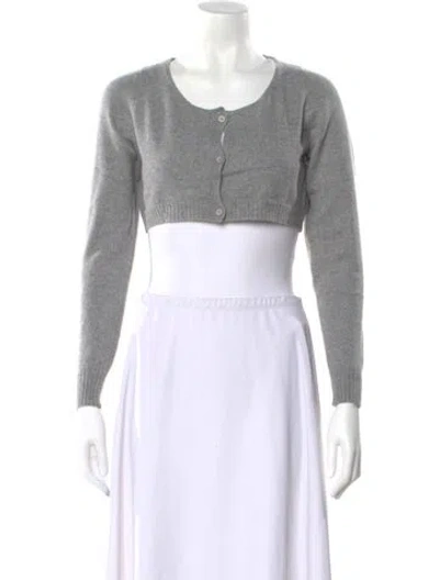 Pre-owned Hannoh Wessel Cashmere Scoop Neck Sweater W/ Tags In Gray