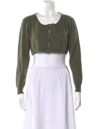 Pre-owned Hannoh Wessel Cashmere Scoop Neck Sweater W/ Tags In Green
