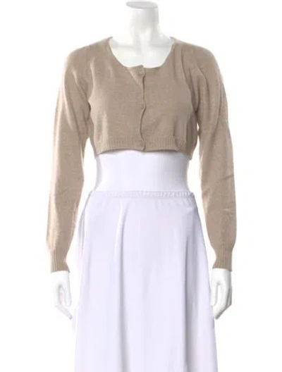 Pre-owned Hannoh Wessel Cashmere Scoop Neck Sweater W/ Tags In Neutral