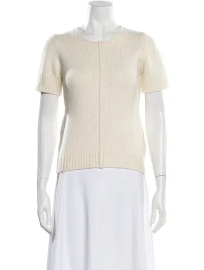 Pre-owned Hannoh Wessel Cashmere Scoop Neck Sweater W/ Tags In Neutral