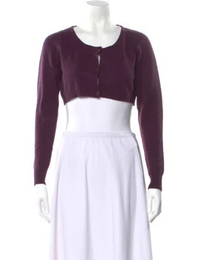 Pre-owned Hannoh Wessel Cashmere Scoop Neck Sweater W/ Tags In Purple