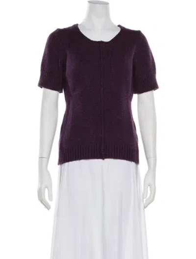 Pre-owned Hannoh Wessel Cashmere Scoop Neck Sweater W/ Tags In Purple