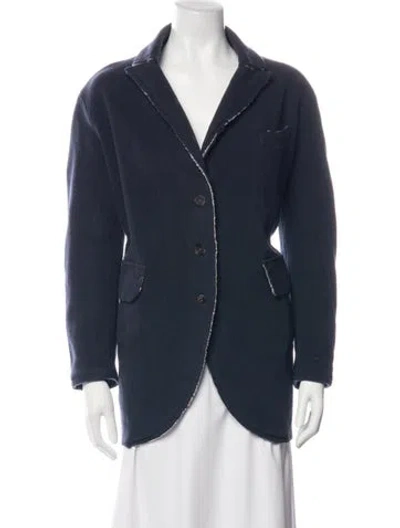 Pre-owned Hannoh Wessel Coat In Blue