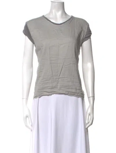 Pre-owned Hannoh Wessel Crew Neck Short Sleeve Top In Grey