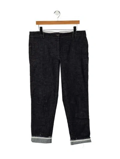 Pre-owned Hannoh Wessel High-rise Straight Leg Jeans In Blue