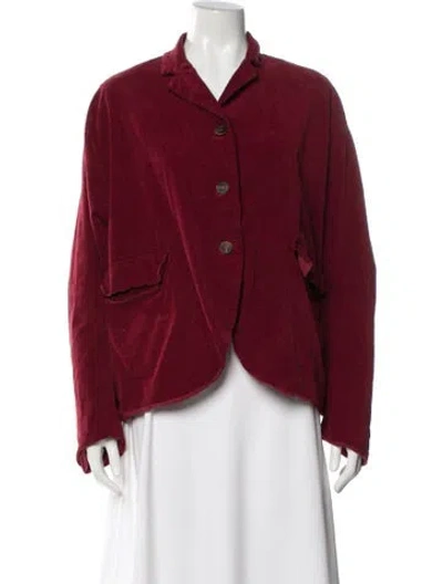 Pre-owned Hannoh Wessel Jacket In Burgundy