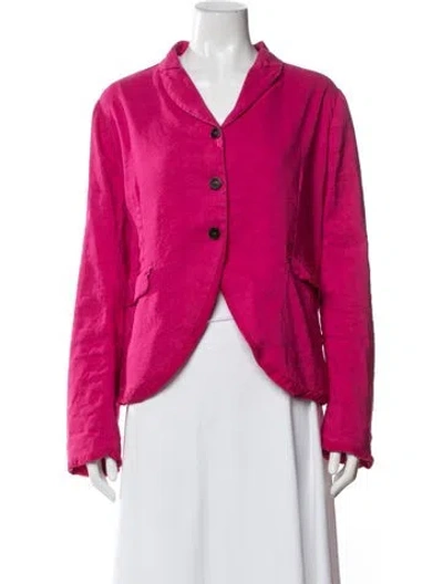 Pre-owned Hannoh Wessel Linen Blazer In Pink