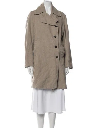 Pre-owned Hannoh Wessel Linen Coat In Neutrals