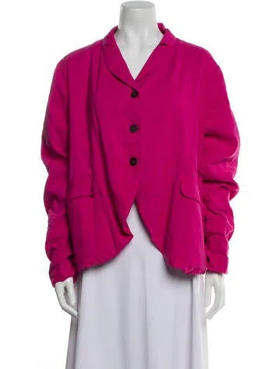 Pre-owned Hannoh Wessel Linen Jacket In Pink