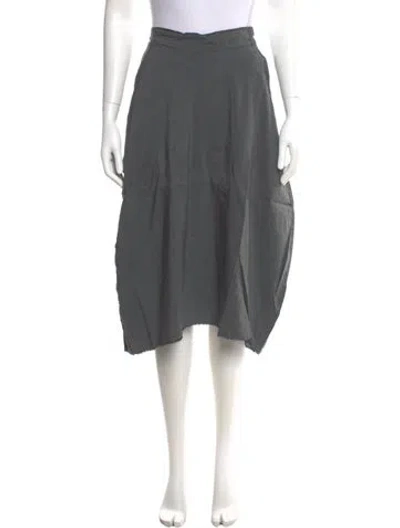 Pre-owned Hannoh Wessel Linen Knee-length Skirt W/ Tags In Gray