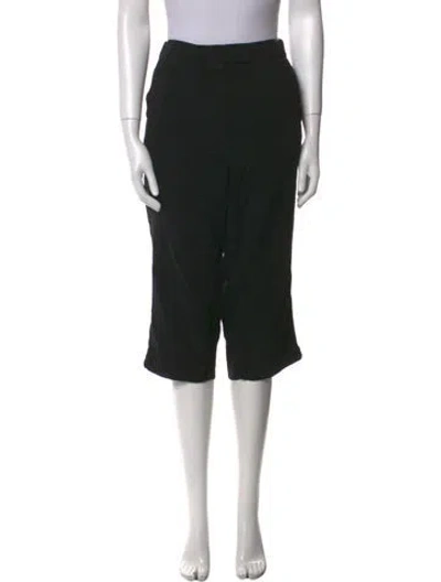 Pre-owned Hannoh Wessel Linen Straight Leg Pants In Black