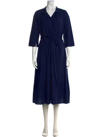 Pre-owned Hannoh Wessel Long Dress In Blue