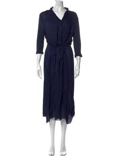 Pre-owned Hannoh Wessel Long Dress In Blue