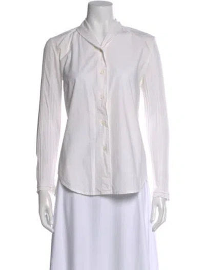 Pre-owned Hannoh Wessel Long Sleeve Top In White