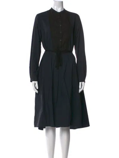 Pre-owned Hannoh Wessel Midi Length Dress In Black