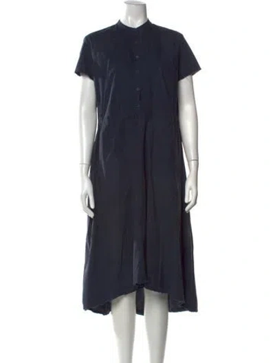 Pre-owned Hannoh Wessel Midi Length Dress In Blue