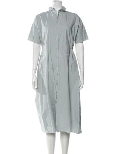 Pre-owned Hannoh Wessel Midi Length Dress In Blue