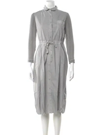 Pre-owned Hannoh Wessel Midi Length Dress In Gray
