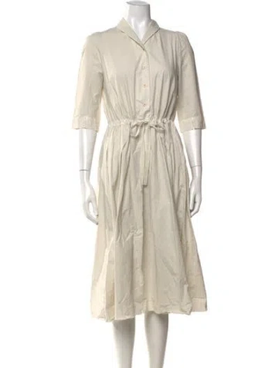 Pre-owned Hannoh Wessel Midi Length Dress In Neutrals