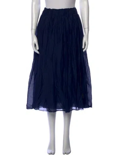 Pre-owned Hannoh Wessel Midi Length Skirt In Blue