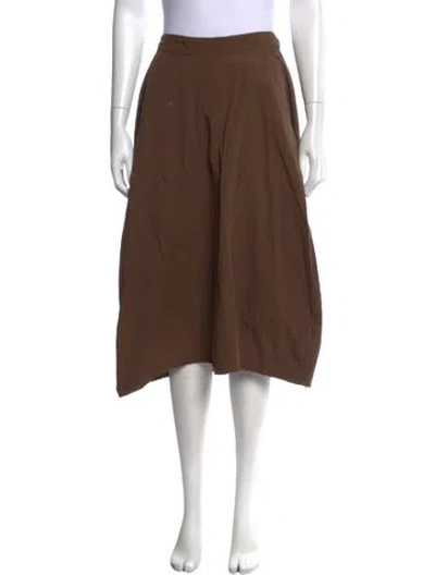 Pre-owned Hannoh Wessel Midi Length Skirt In Brown