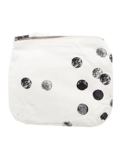 Pre-owned Hannoh Wessel Printed Cosmetic Bag W/tags In White