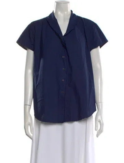 Pre-owned Hannoh Wessel Short Sleeve Top In Blue