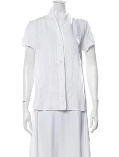 Pre-owned Hannoh Wessel Short Sleeve Top In White