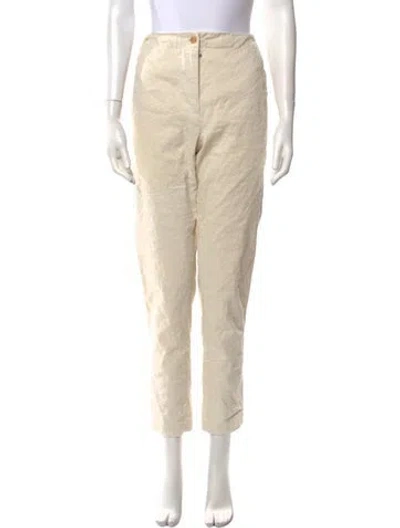 Pre-owned Hannoh Wessel Skinny Leg Pants In White