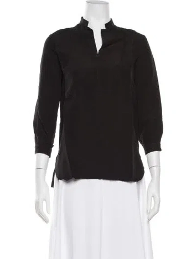 Pre-owned Hannoh Wessel Three-quarter Sleeve Top W/ Tags In Black